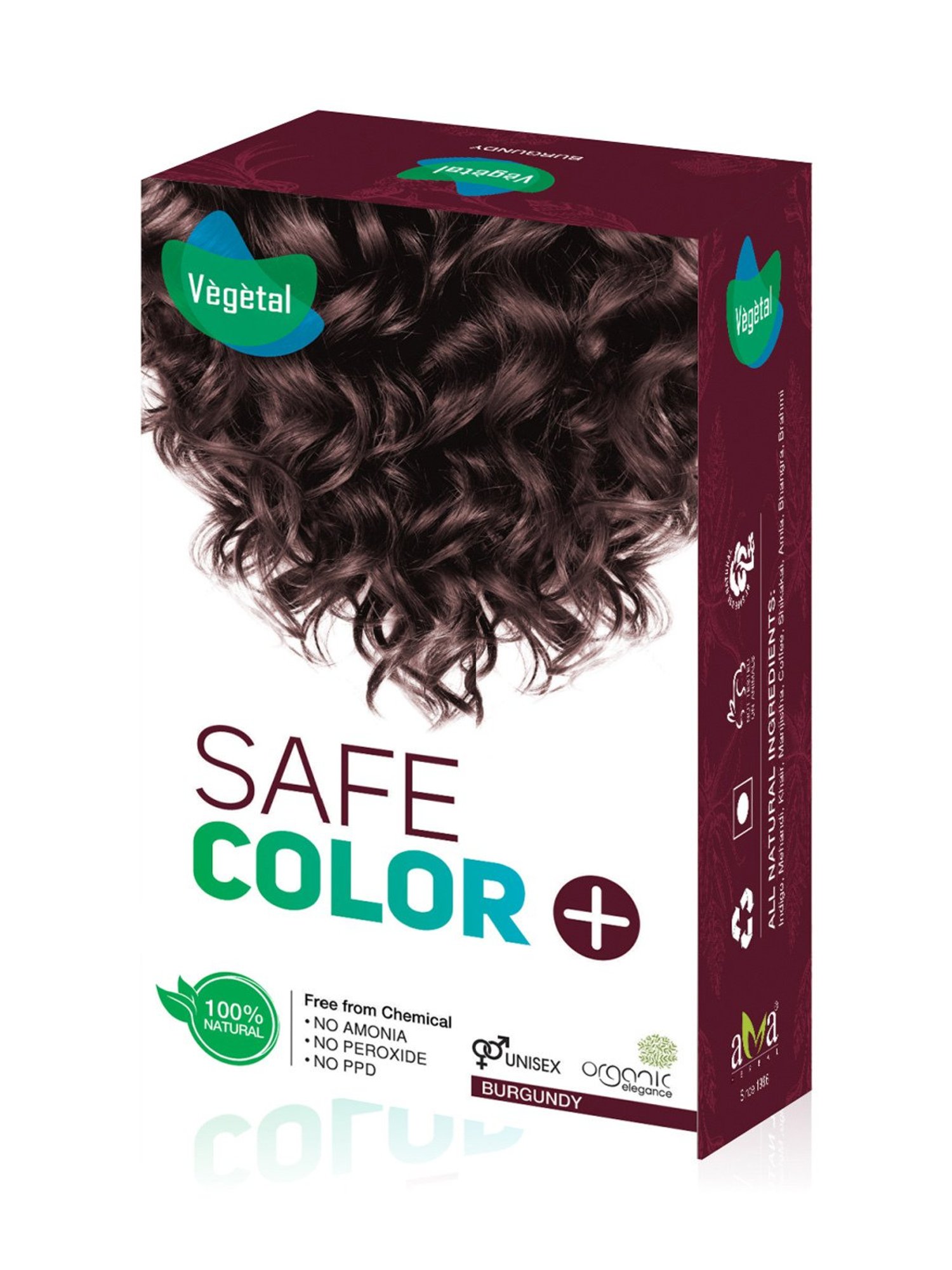Vegetal Hair Safe Color Burgundy - 100 gm