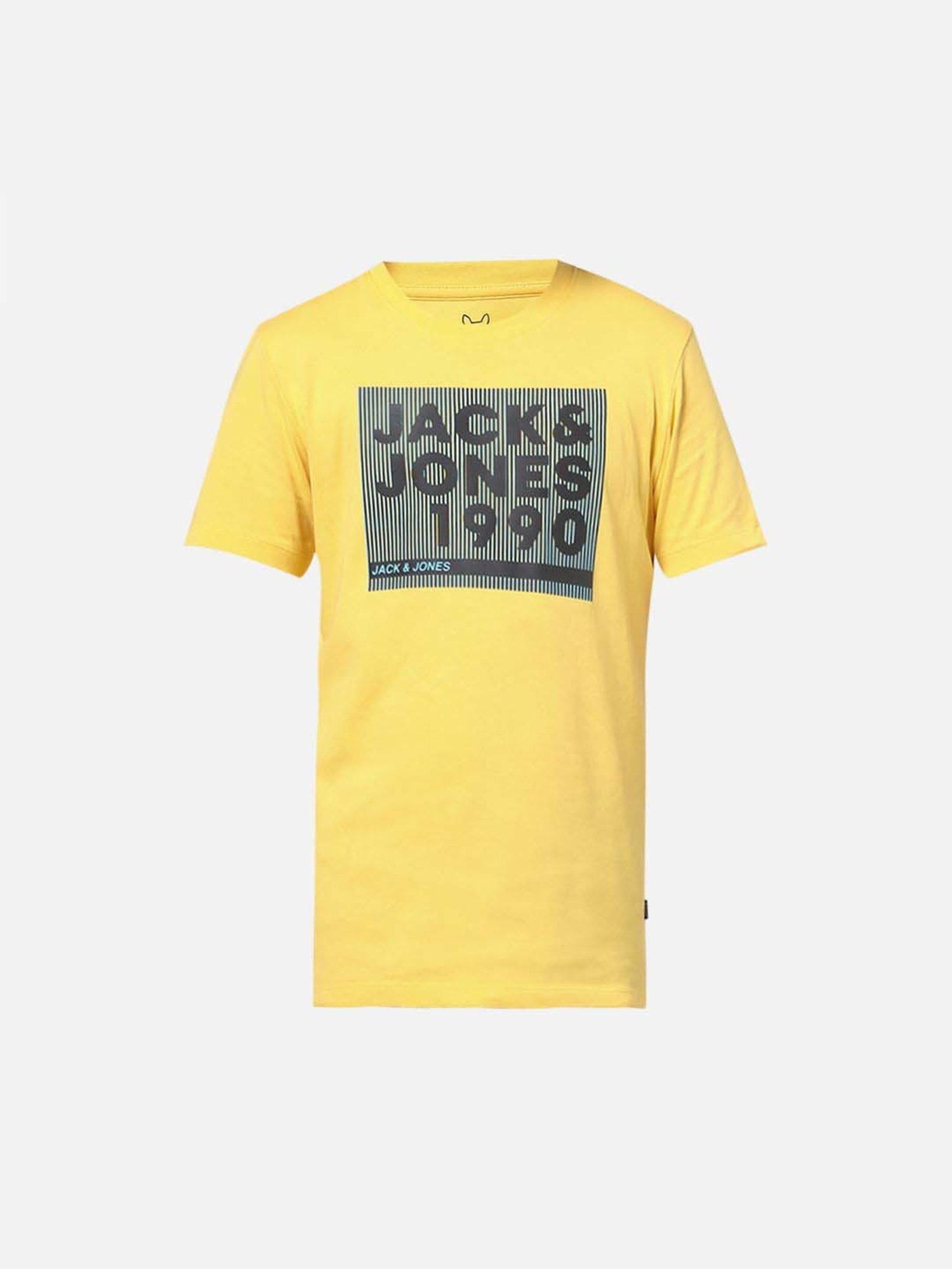 Jack & Jones Junior Daffodil Yellow Cotton Logo T-Shirt