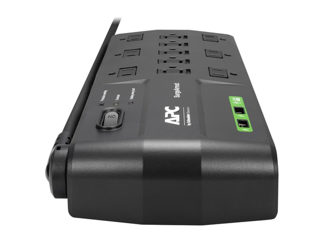 Uninex PS102 RF Remote Control Power Managed 6-Outlet Energy Controlled Surge Protector, Eliminates Standby Idle Electricity Usage, 6-Foot