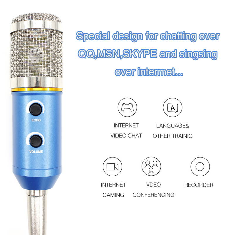 MK F200FL Condenser Microphone Studio Vocal Recording Microfono Profesionales Wired Stand USB Mic For PC Laptop Recording
