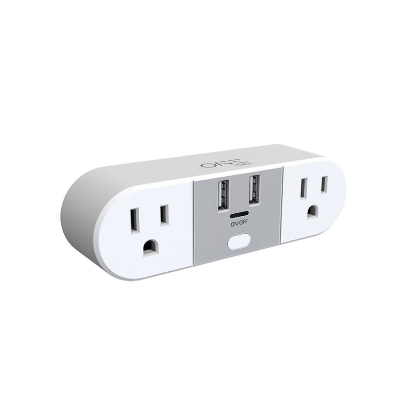 2 Outlet, 2 USB-A Smart Plug by ONE CE Smart Gear