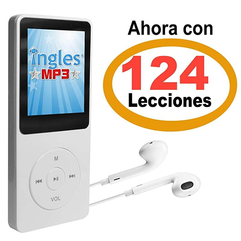 Curso de  Aprende Ingles en 3 Meses CURSO DE Ingles Incluye reproductor mp3 compacto con 124 Lecciones + Libro Guia