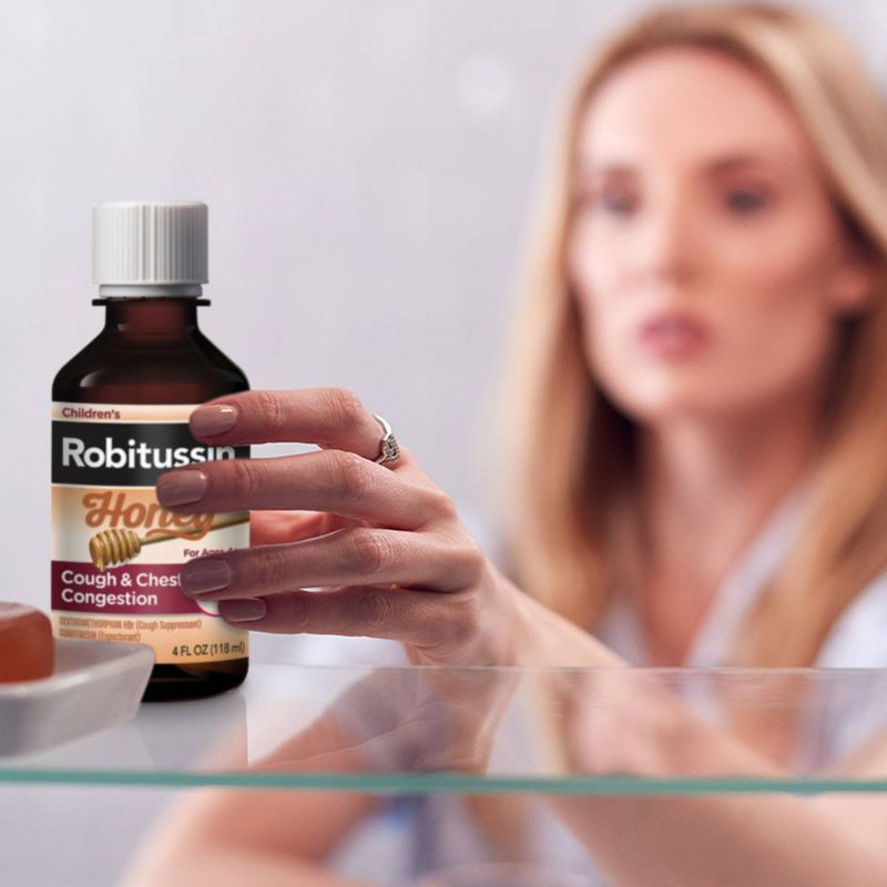 Robitussin Daytime Severe Cough, Flu and Sore Throat Syrup - Honey - 8 fl oz
