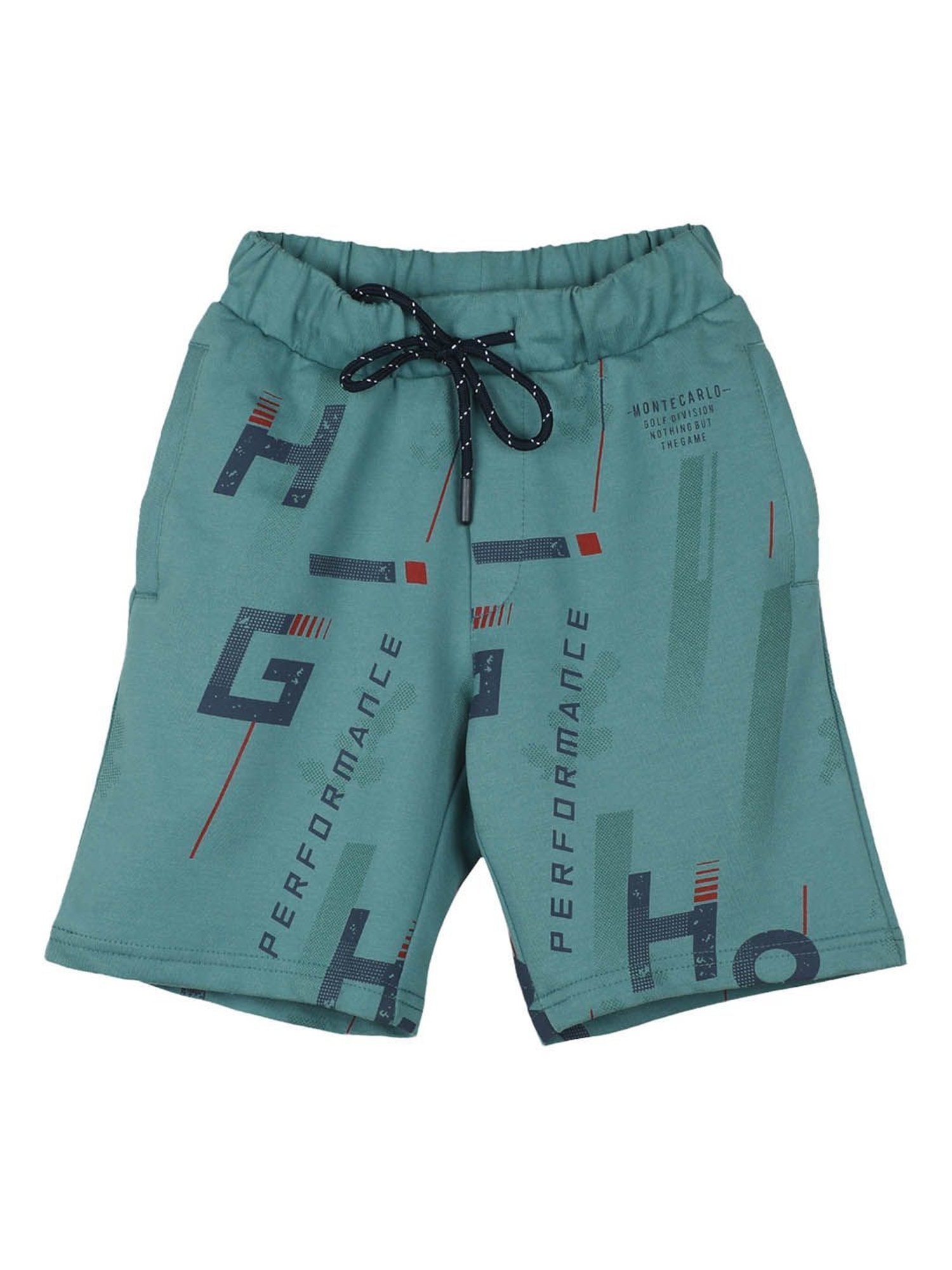 Monte Carlo Boys Green Printed Bermuda