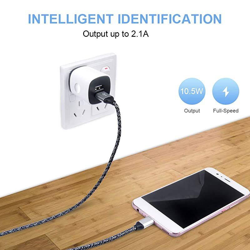 C Charging Block USB C Phone Charger 6 ft Rapid Dual USB Travel Wall Charger Box Cube with C Charging Cord 4Pack Compatible with Samsung Galaxy S10 S9 S8 Plus Note 9 8Nexus 6P 5XLG Stylo 4