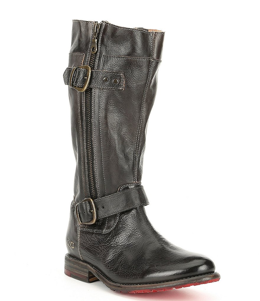 Bed Stu Gogo Lug Double Zip Strap Harness Detail Boots