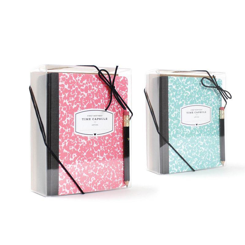 "First Birthday Time Capsule" NoteCard Pink