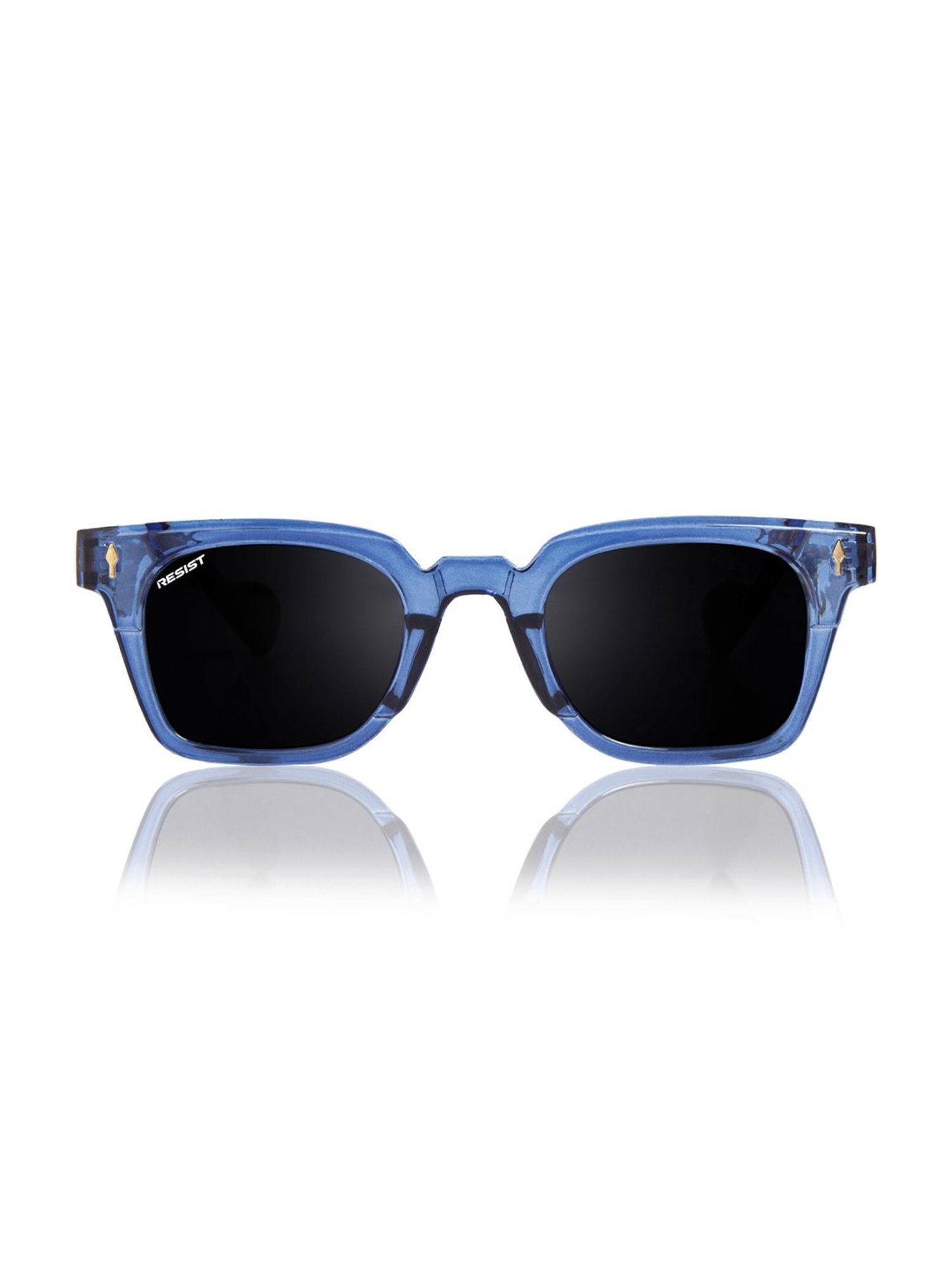 Resist Eyewear Black Wayfarer Polarised and UV Protected Lens Unisex Sunglasses