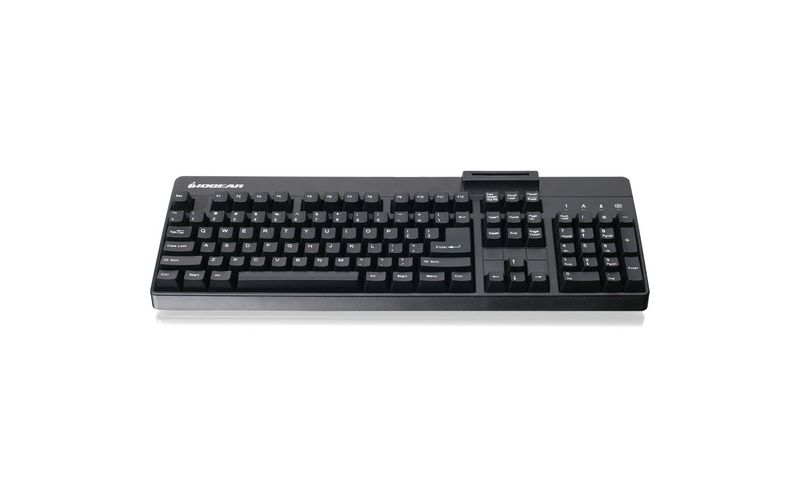 IOGEAR 104-Key Keyboard w/ Built-in Common Access Card Reader - Cable Connectivity - USB 2.0 Type A Interface - 104 Key - Windows, Mac OS, PC