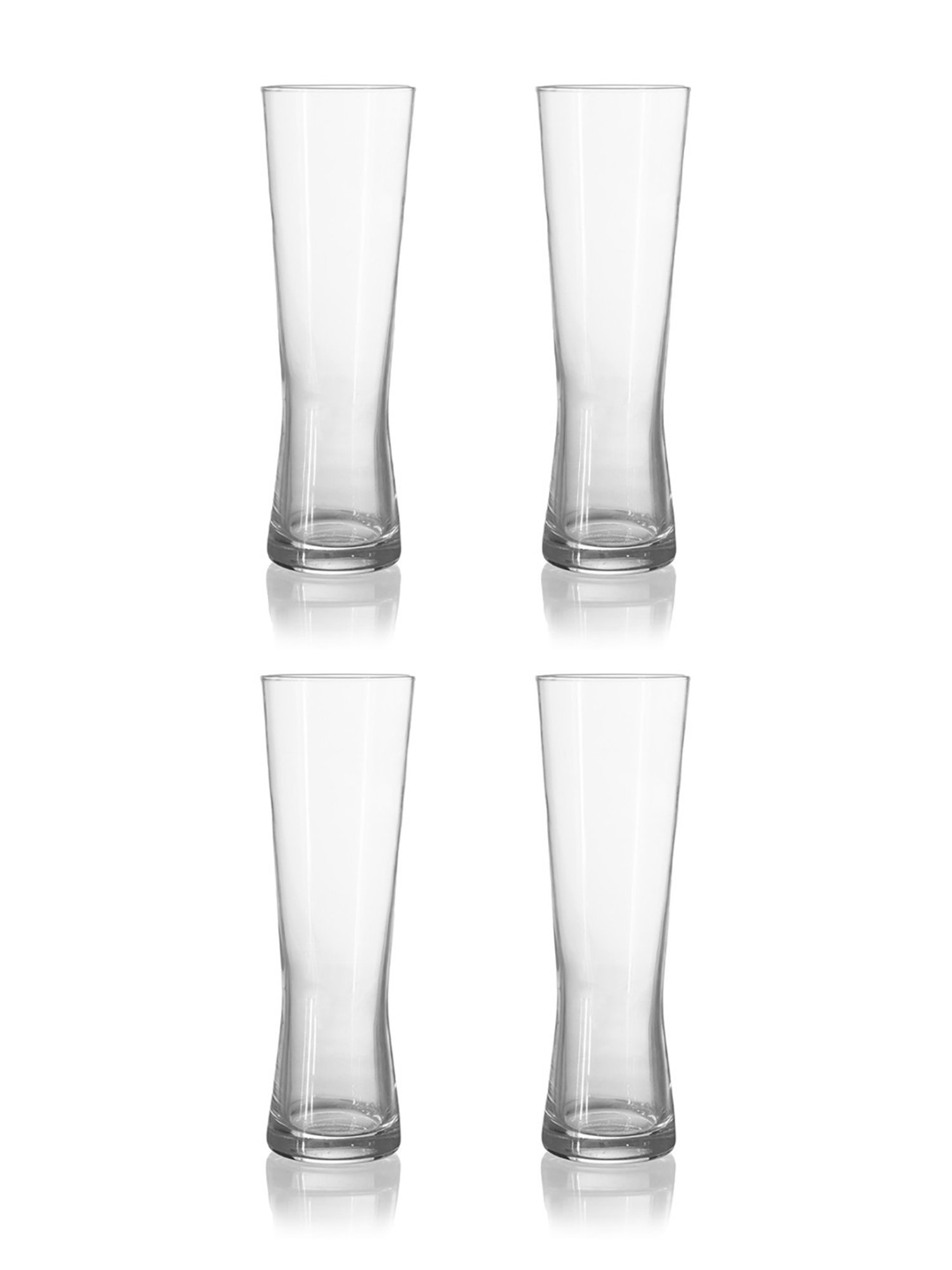 Trovea's Transparent Glass Beer Glass - Set of 4