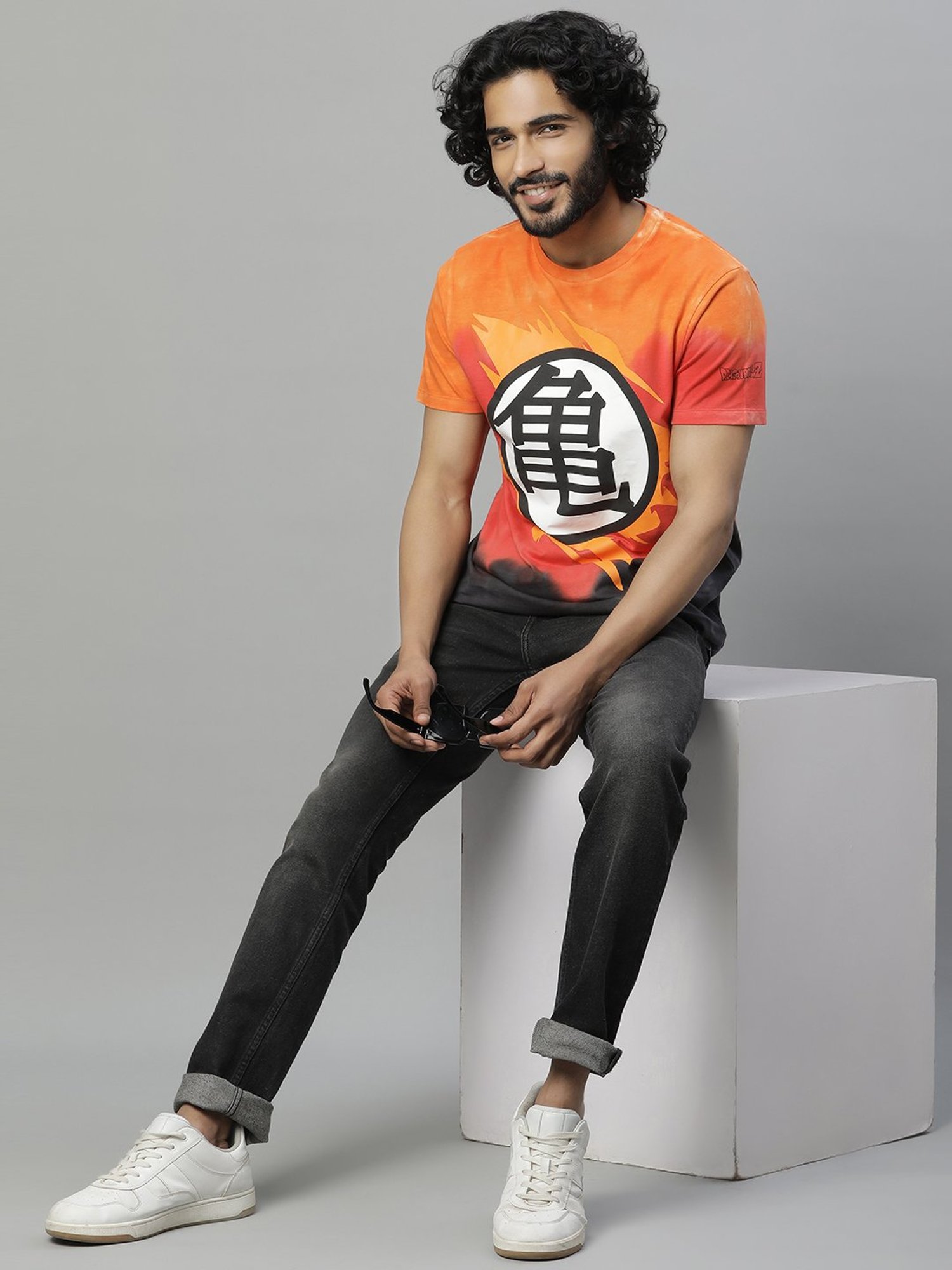 Free Authority Multicolor Regular Fit Dragon Ball Z Print T-Shirt - Pack of 2