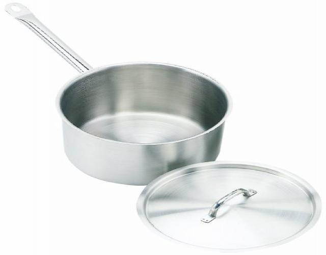 CRESTWARE SSPAN2WC Sauce Pan w/Cover,2 qt,8 In.,SS
