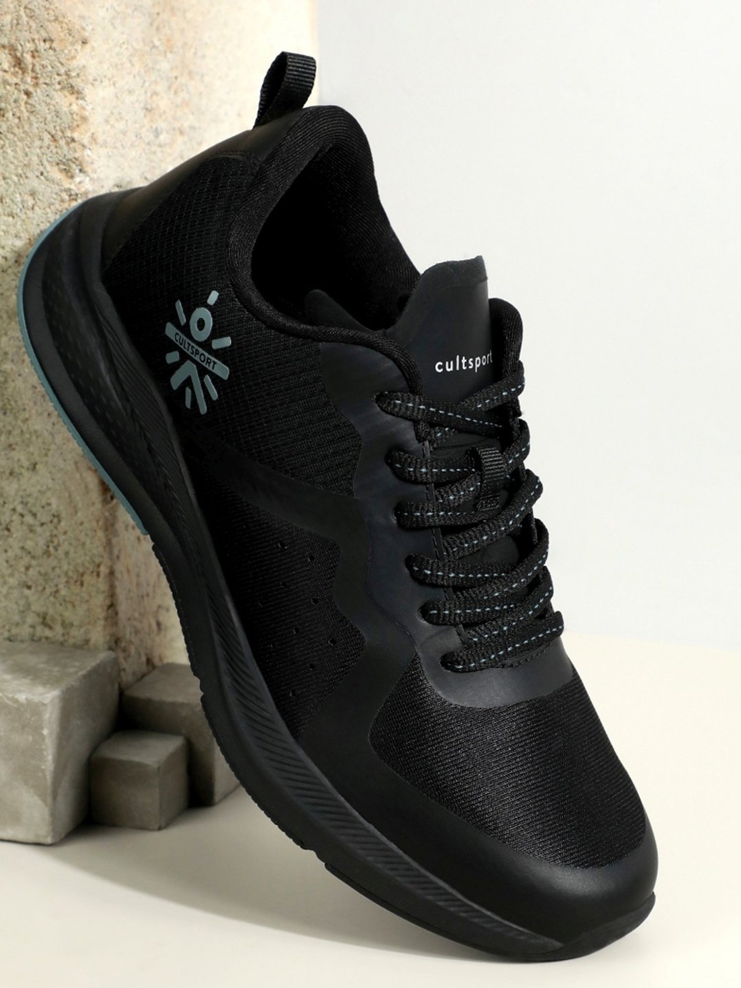 Cultsport Men's Speedster Black Running Shoes