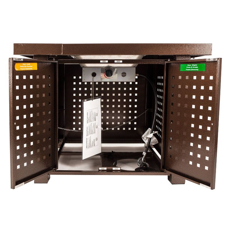 Pleasant Hearth Eden 38" Perforated Bronze Gas Fire Pit Table