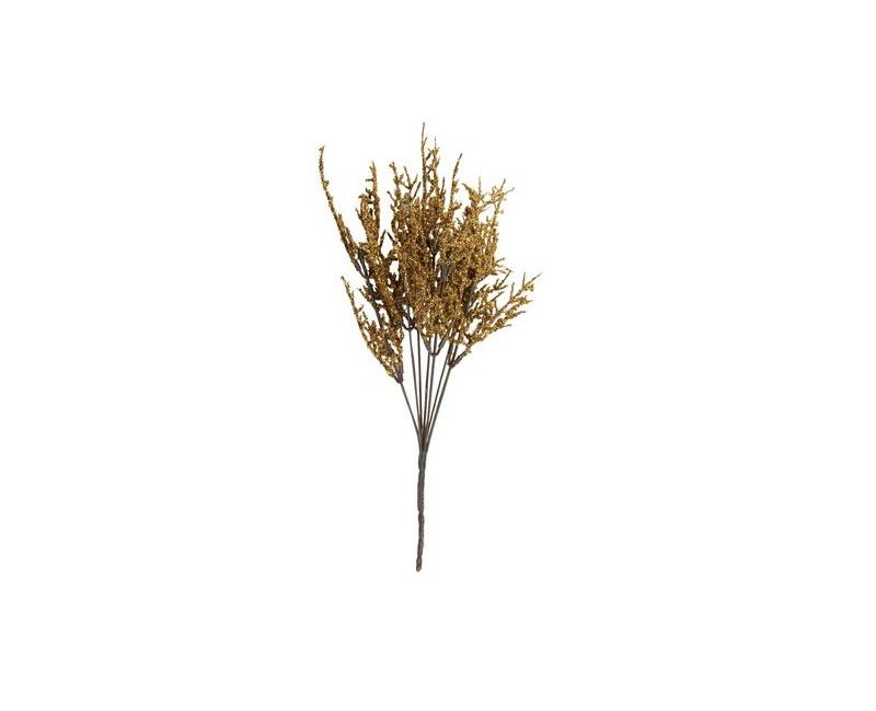 Diva At Home 16" Orange and Brown Artificial Bush Meadow Grass Autumn Craft Pick