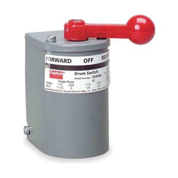 DAYTON 4UYE7 Switch,Drum Reversing,Plastic Handle