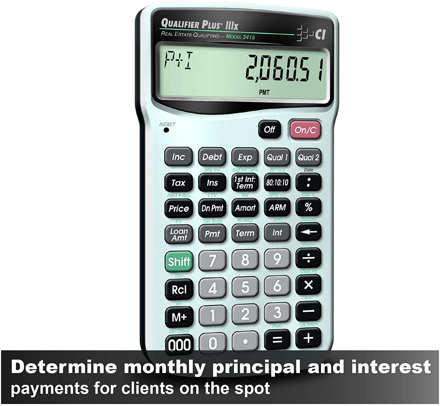 Calculated Industries 3415 Qualifier Plus IIIx - Worlds Best Real Estate Qualifying Calculator