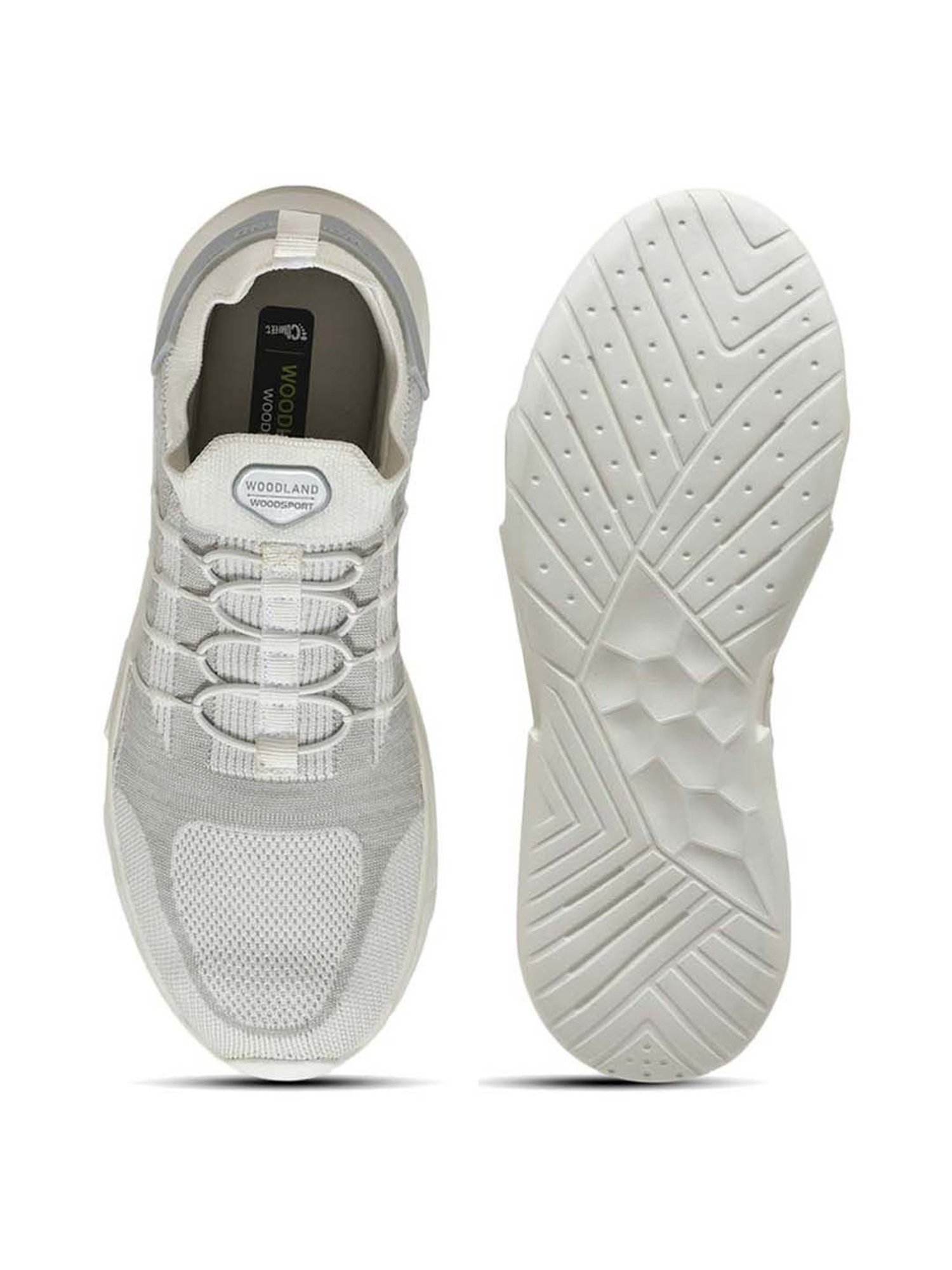 Woodland Men's White Casual Sneakers