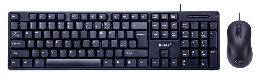 K-RAY KM2000 Office Silence Durable Economic Keyboard Mouse Suit