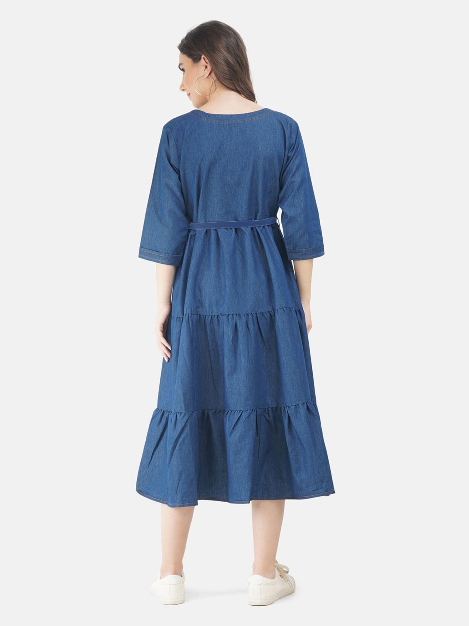 KOI SLEEPWEAR Blue Maternity Dress