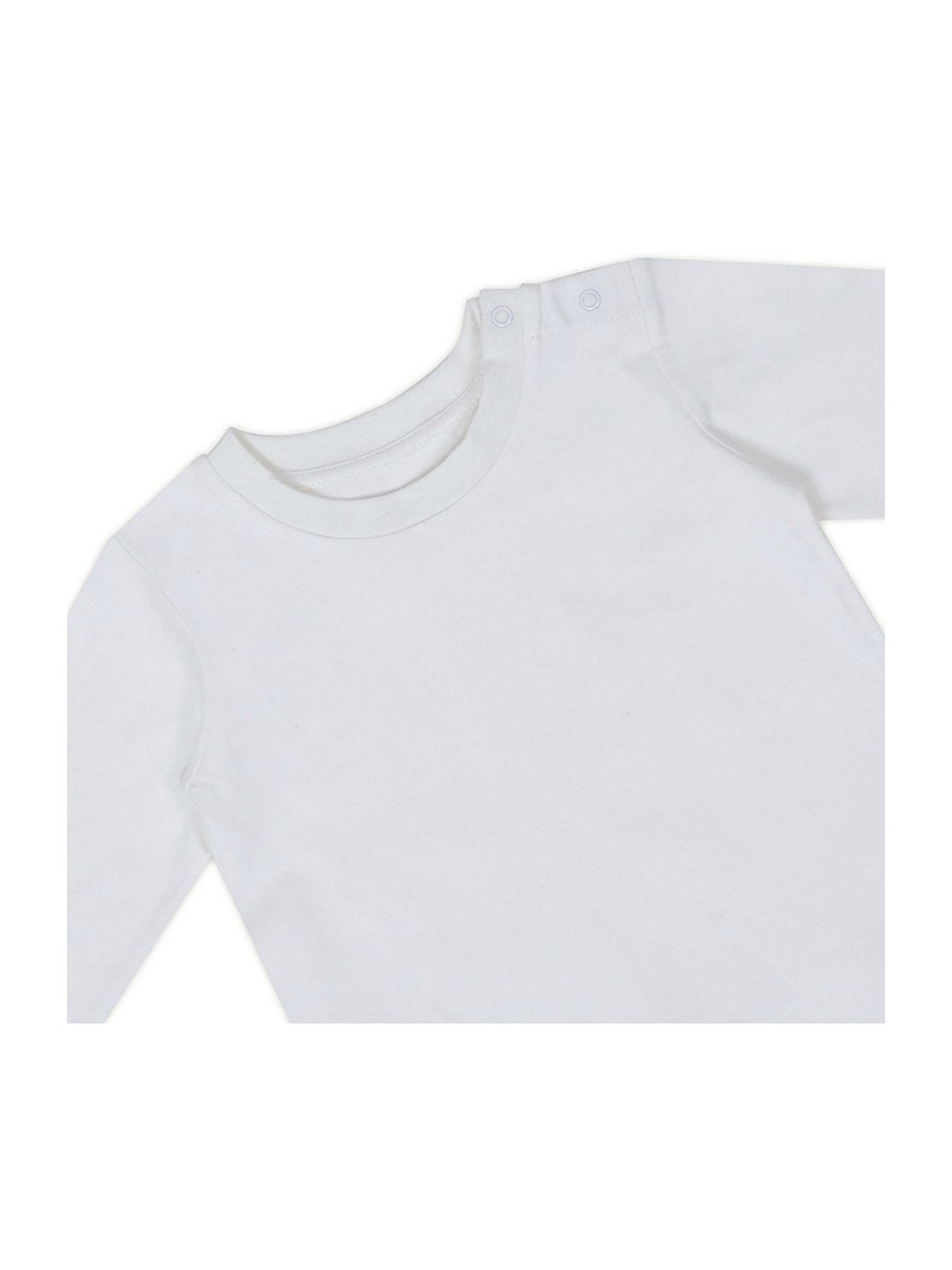 Haus & Kinder Kids Nicolas White & Red Cotton Regular Fit Full Sleeves T-Shirt Set