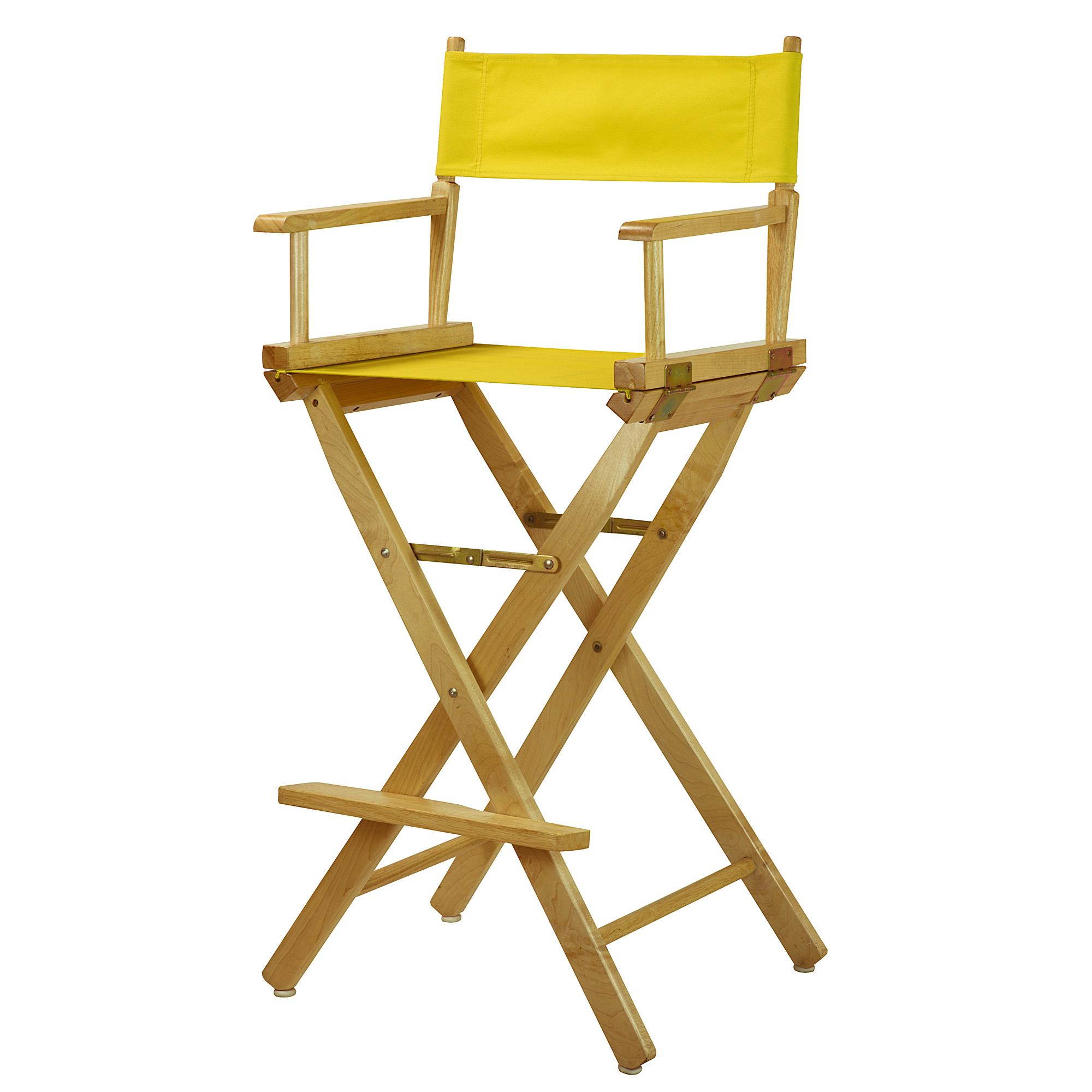 Casual Home 230-00-021-14 30 in. Directors Chair Natural Frame with Yellow Canvas