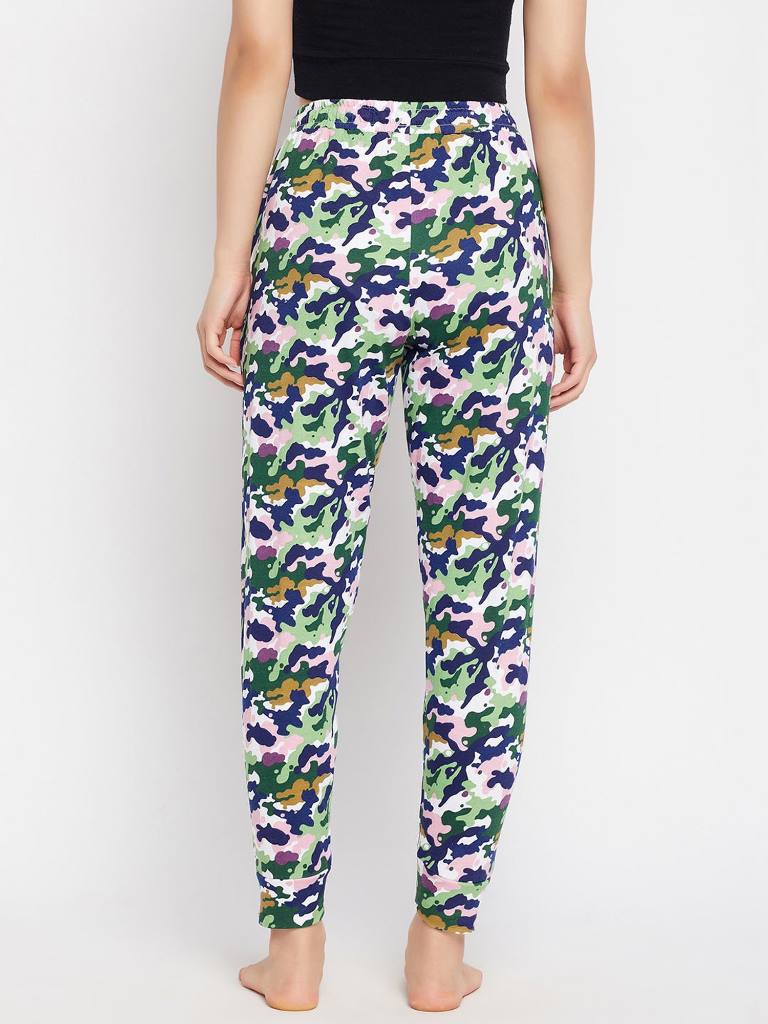 Clovia Multicolor Printed Cotton Lounge Pants