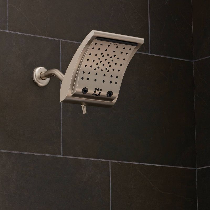 6 Setting Contour Rain Shower Head Brushed Nickel - Oxygenics