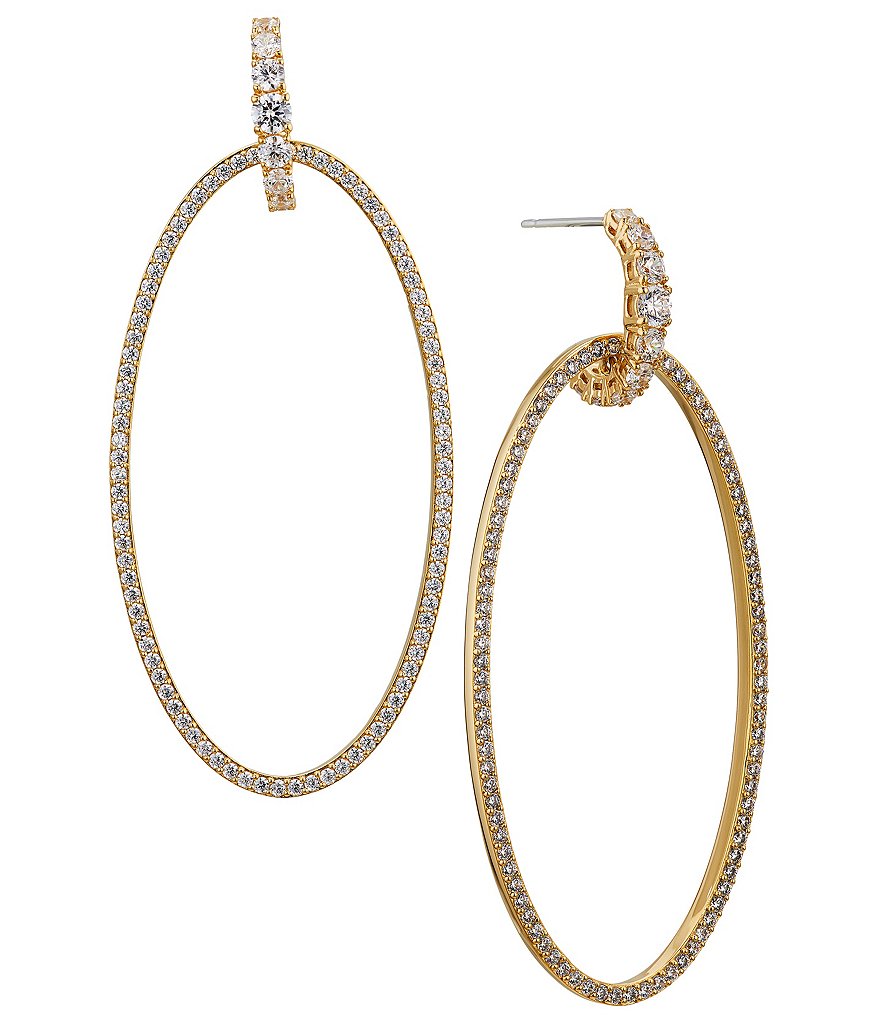 Nadri Frost Frontal Hoop Earrings