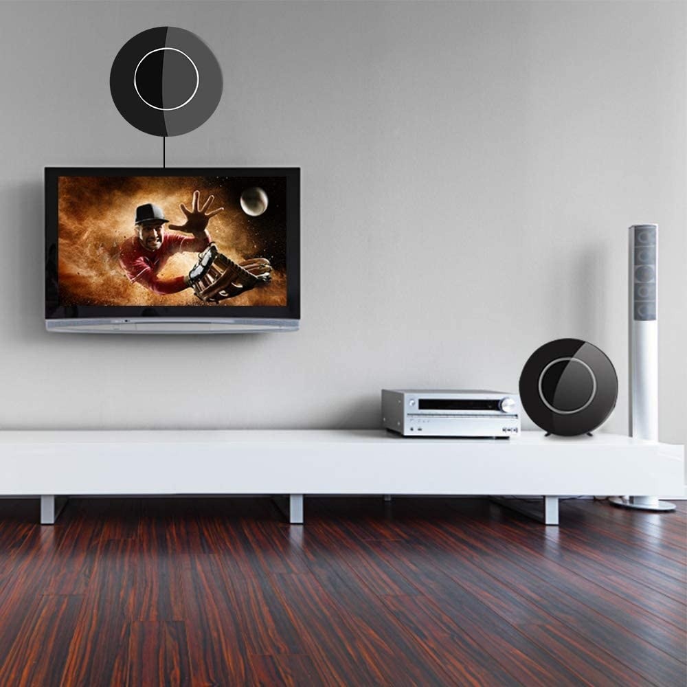 Amplified TV Antenna, Indoor Digital Antenna Long up to 250 Miles Range Support 4K 1080P and All Older TV's HDTV Antenna with Signal Booster,17ft Coax Cable