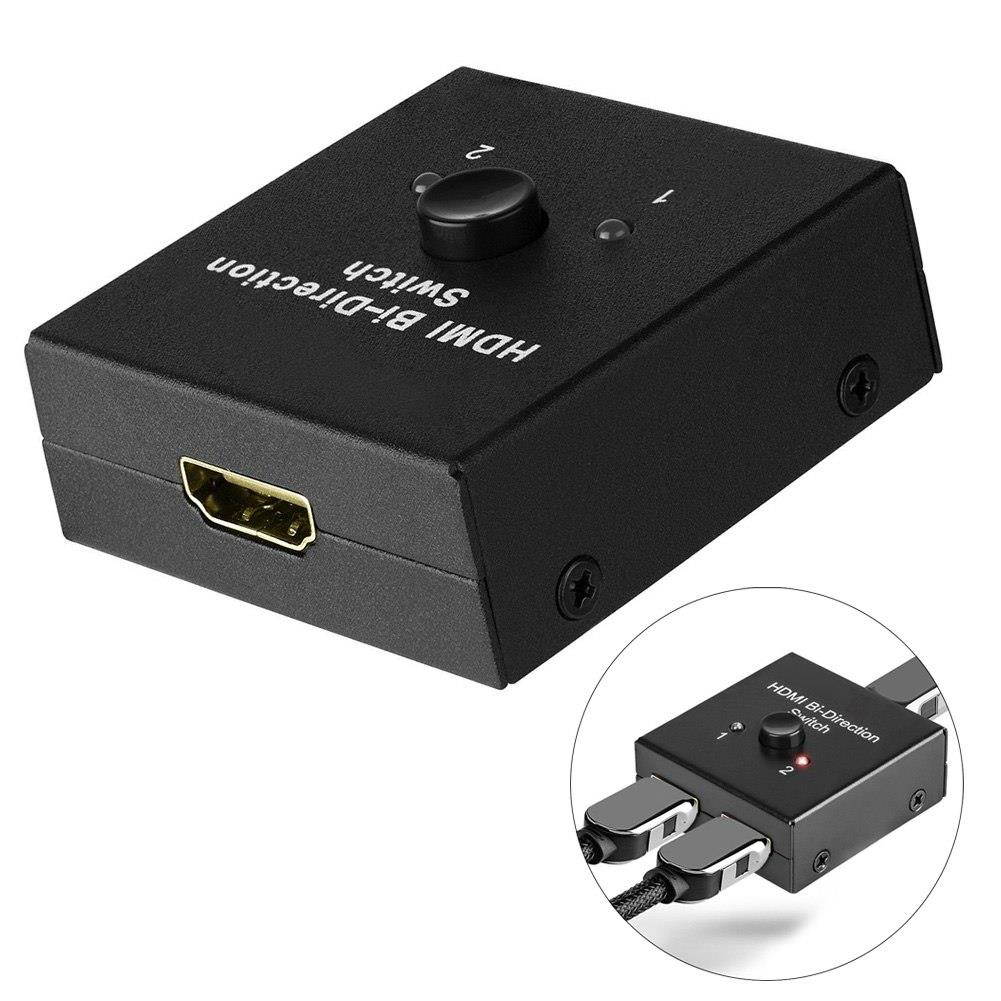 New Arrivials Fosmon 2x1 1x2 Ultra 4K Bi Direction HDMI 2.0 Switch Switcher Hub HDCP 3D 1080p