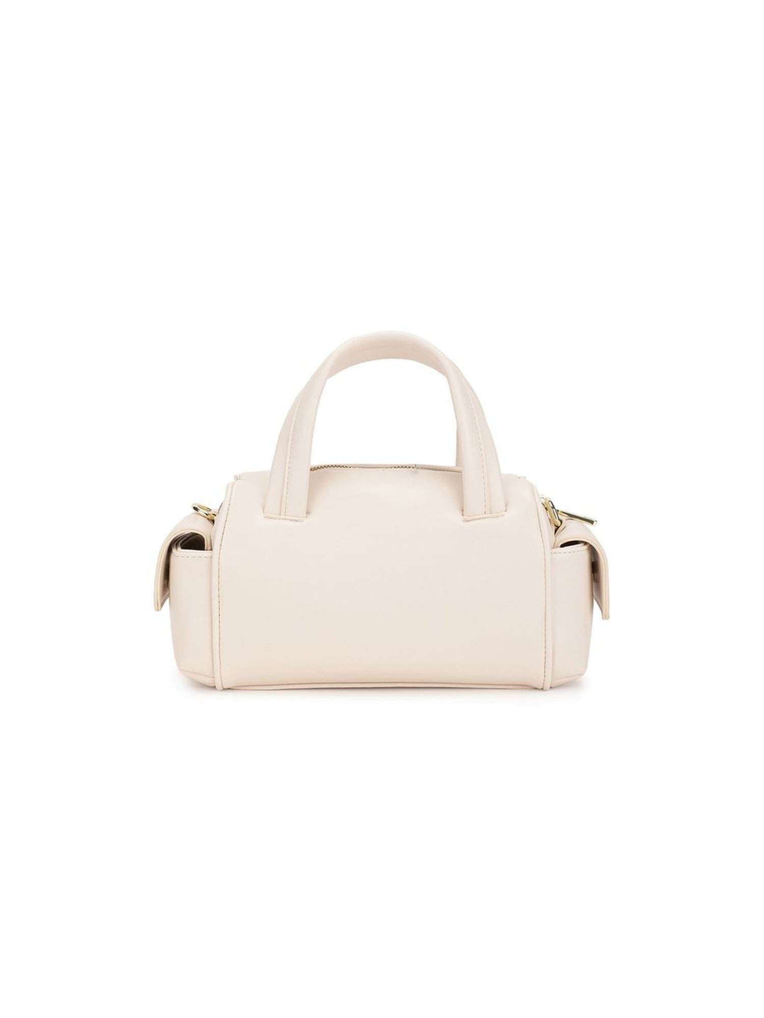 Tyra Sofia Beige Solid Faux Leather Handbag