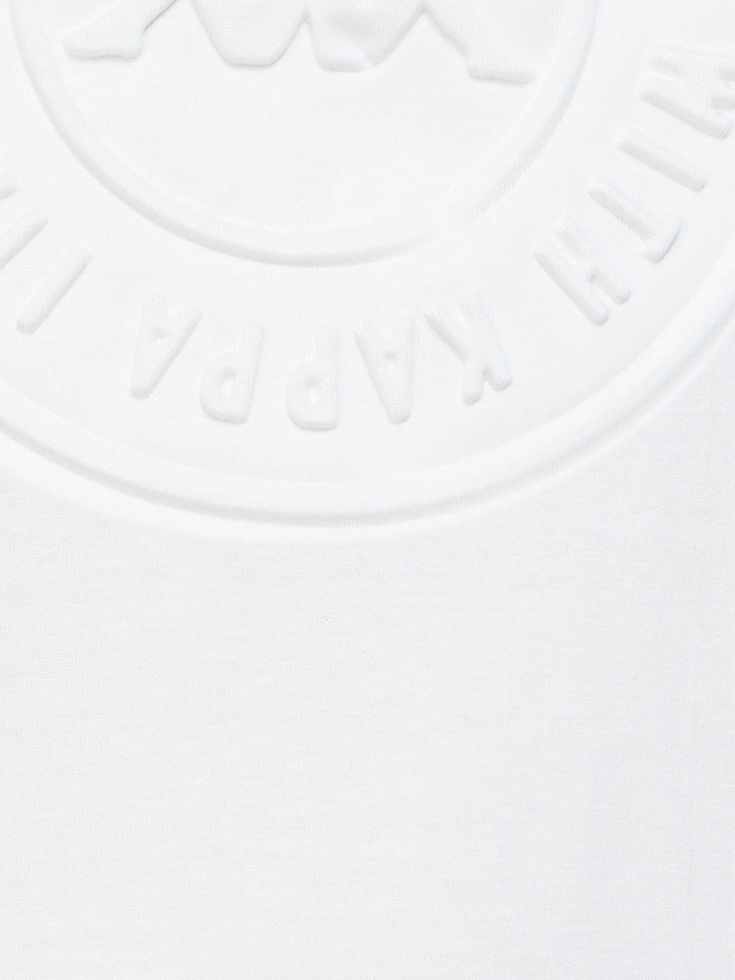 Kappa Off White Cotton Regular Fit Printed T-Shirt