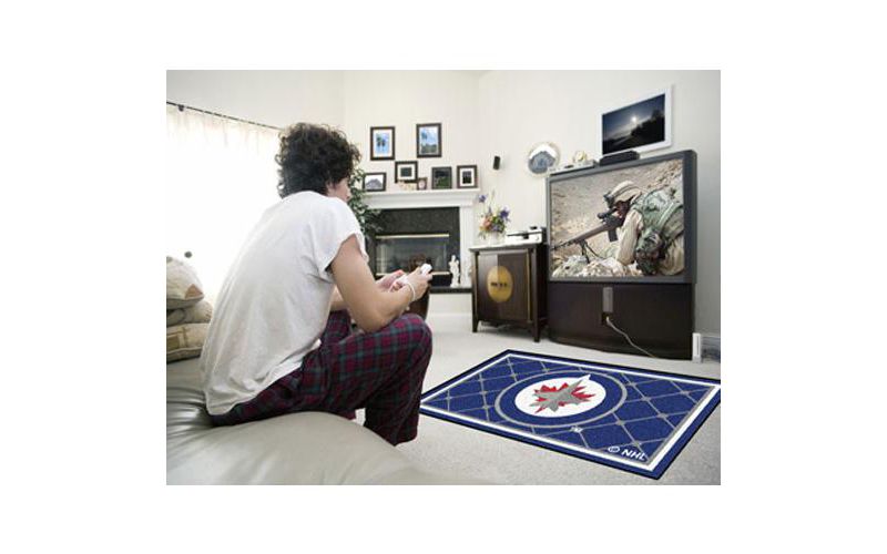 4'x6' Rectangle Accent Rug Blue - Winnipeg Jets