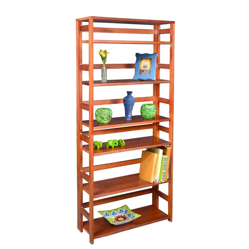 67" Cakewalk High Folding Bookcase Cherry - Regency