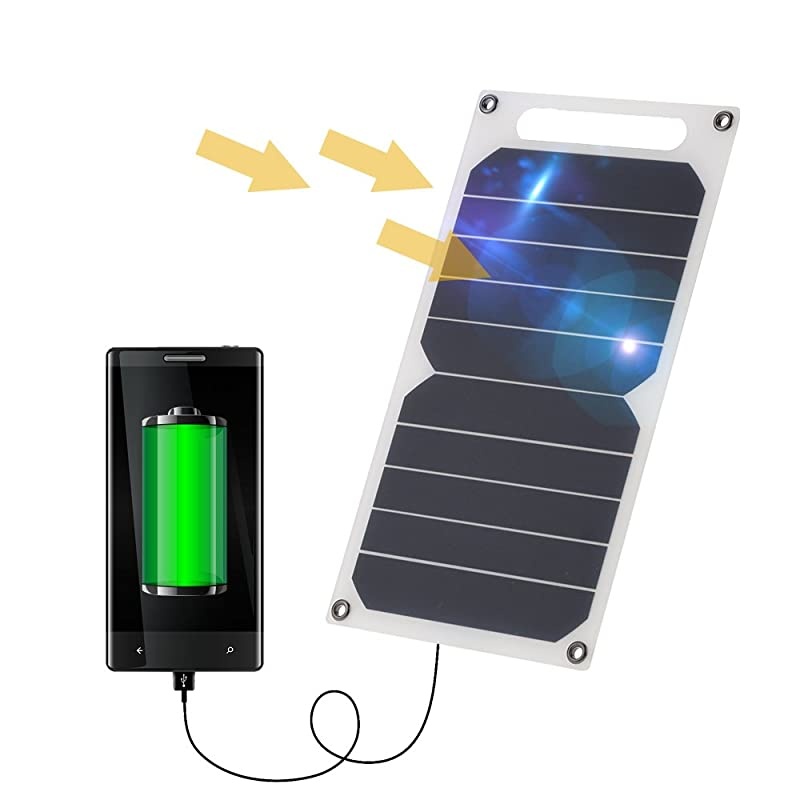 Solar Panel Charger USB Port Portable High Power Paper Shaped Monocrystalline Silicon for Cell Phone Camping