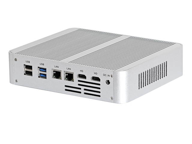 HUNSN 4K Mini PC, Intel Gen 10th I7 1065G7, Small Computer, Server, HTPC, BM26, AC WiFi/BT/2HDMI2.0/2LAN/4USB3.0/4USB2.0, (8G RAM/128G SSD)