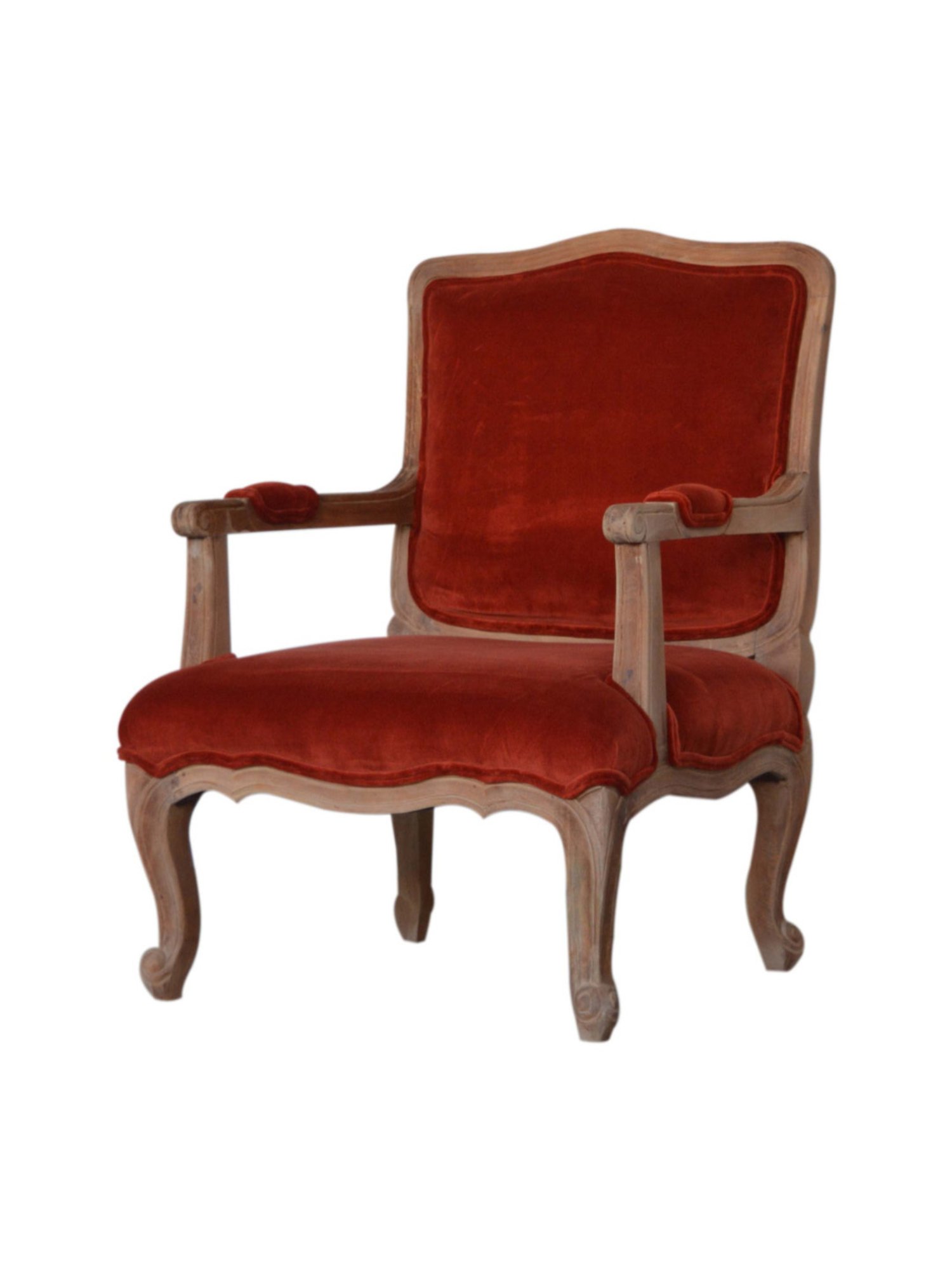Artisan Furniture Brick Red Wood French Style Chair