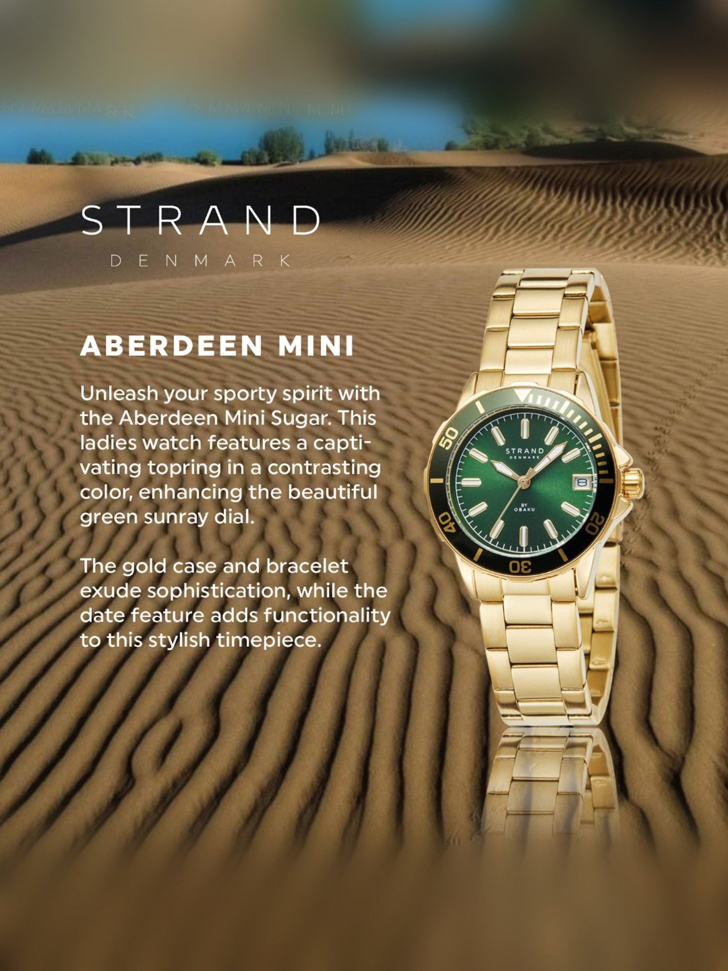 STRAND by Obaku S744LDGESG Aberdeen Mini Sugar Analog Watch for Women