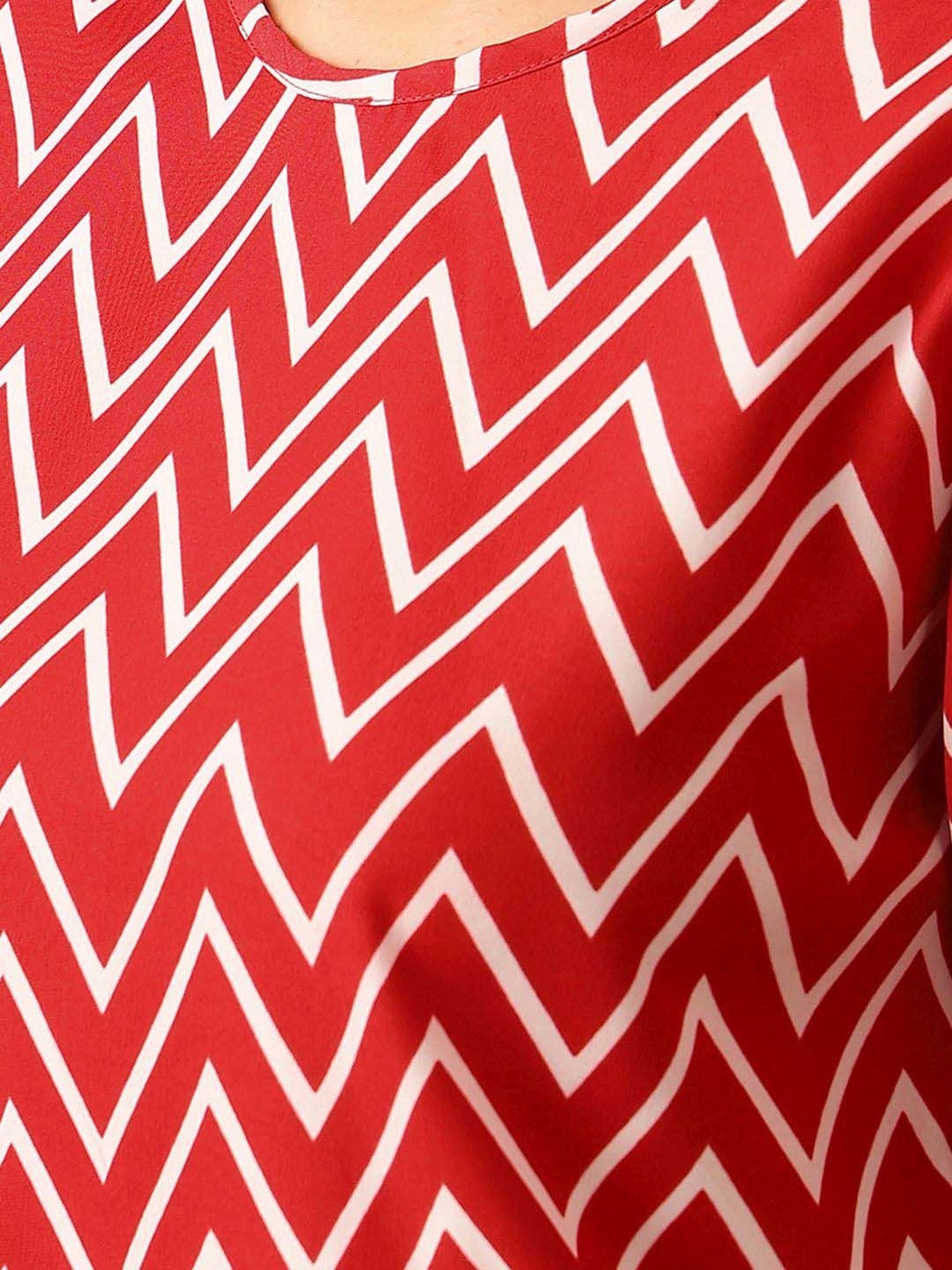 Clovia Red & White Striped Top With Pyjamas