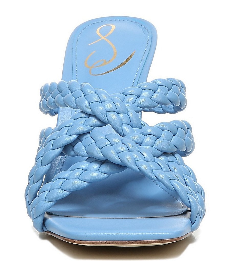 Sam Edelman Marjorie Strappy Leather Woven Dress Mules