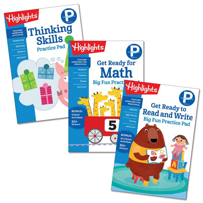 Highlights Preschool Developmental Skill Books - Set of 3
