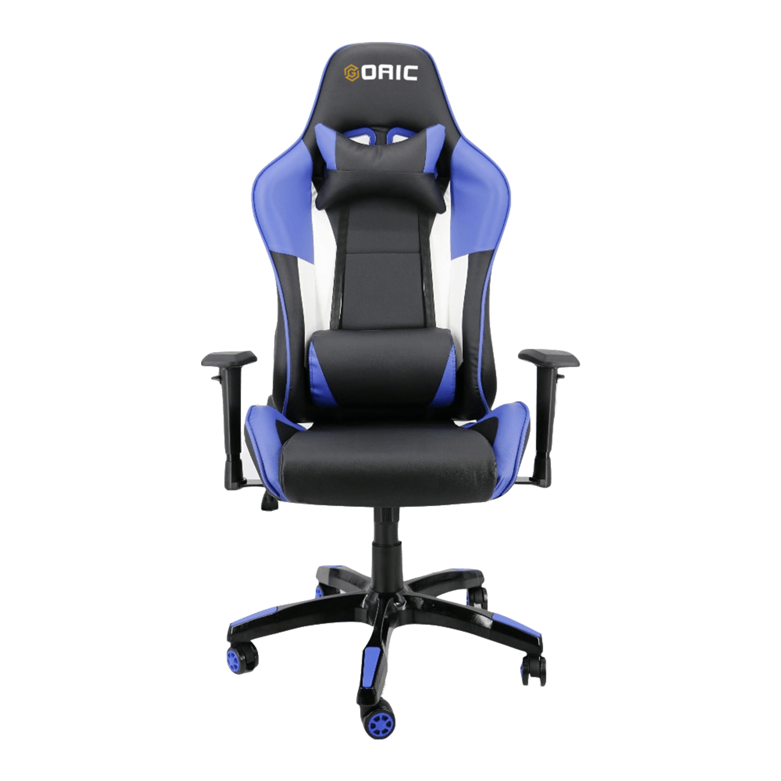 Goaic Gaming Chair Office Desk Chair Ergonomic High Back PC Desk Chair Adjustable 3D Armrests Gamer Chair, Computer Gaming Recliner Chair with Headrest and Lumbar Pillow Support (Black/Bule)