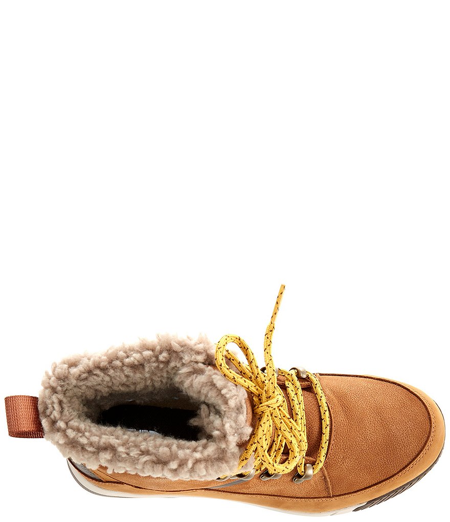 The North Face Women's Sierra Mid Lace Waterproof Leather Faux Fur Collar Booties