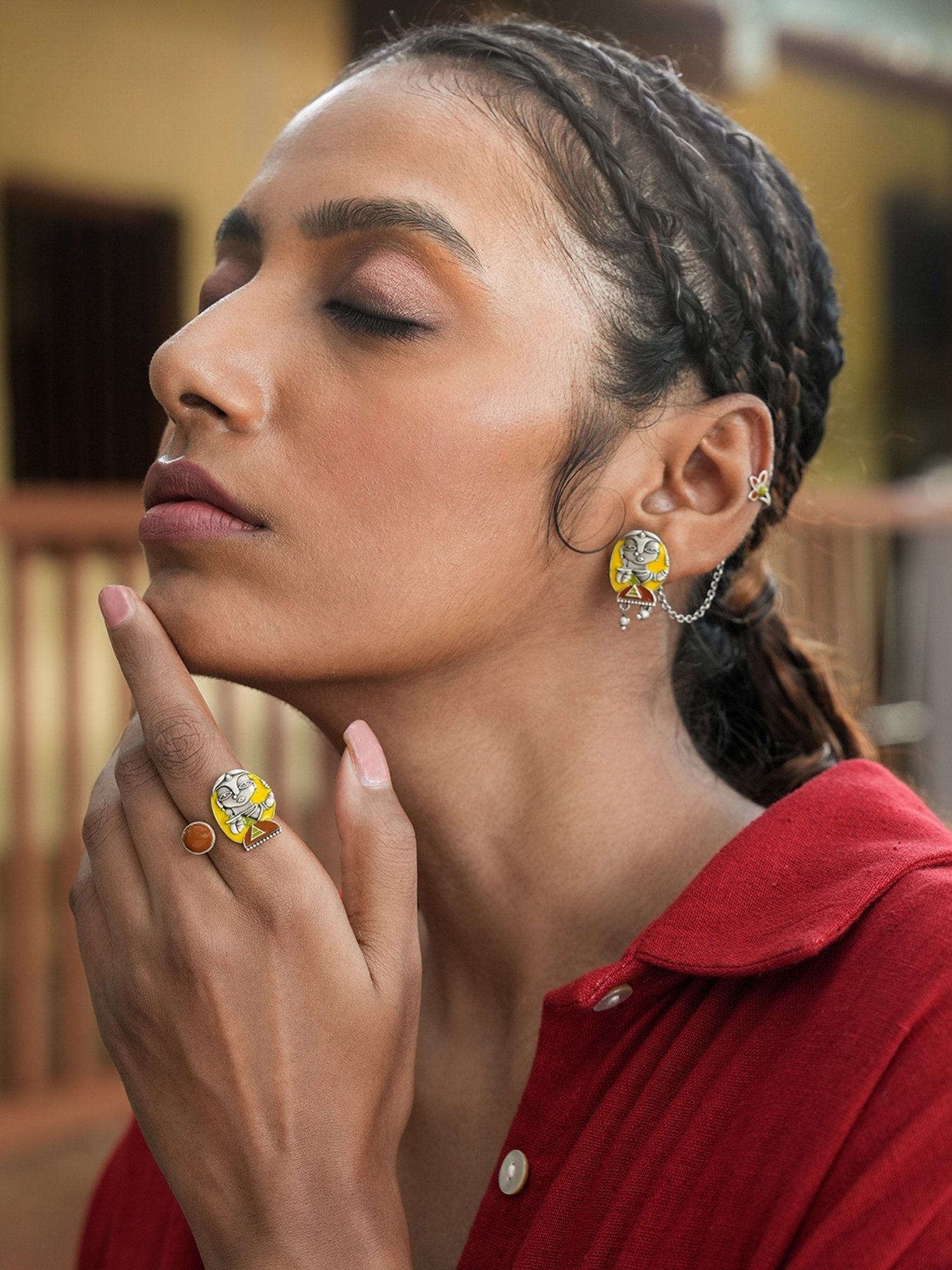 Clara 92.5 Sterling Silver Lily Earrings for Women