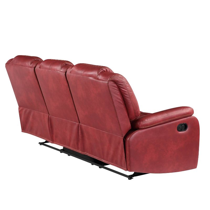Katrine Manual Reclining Sofa Red - Steve Silver Co.