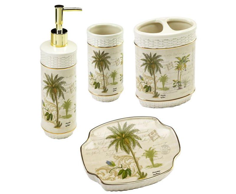 Avanti Colony Palm 4 Pc Bath Accessory Set