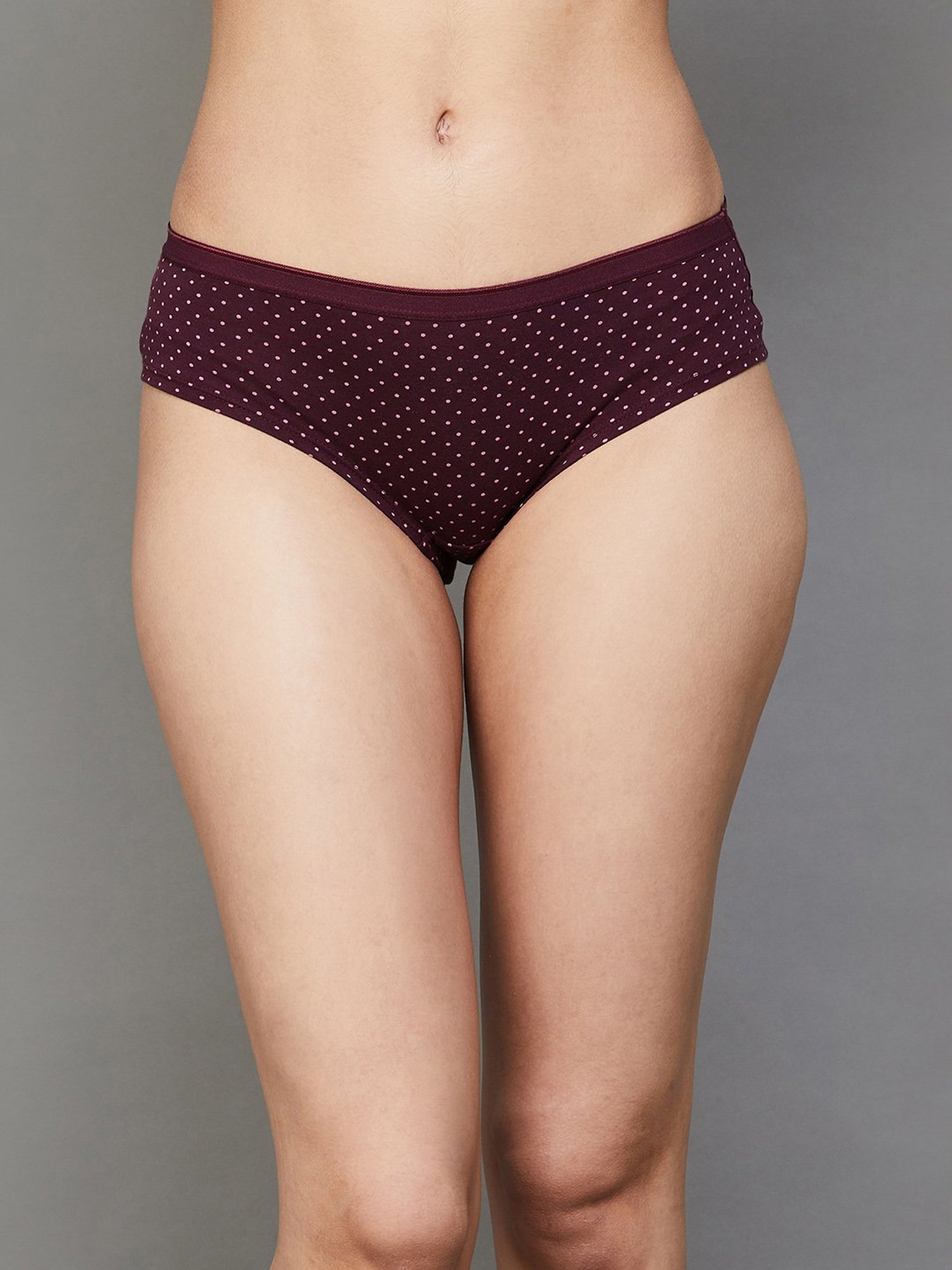 Ginger by Lifestyle Maroon & White Printed Panties - Set Of 3