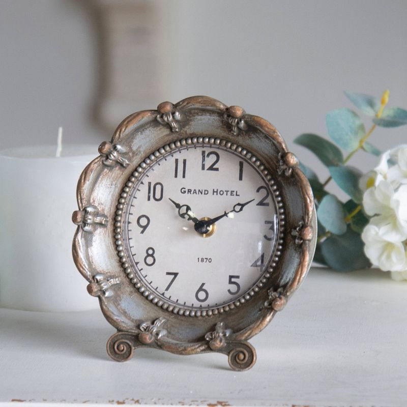 Decorative Table Clock Silver - VIP Home & Garden
