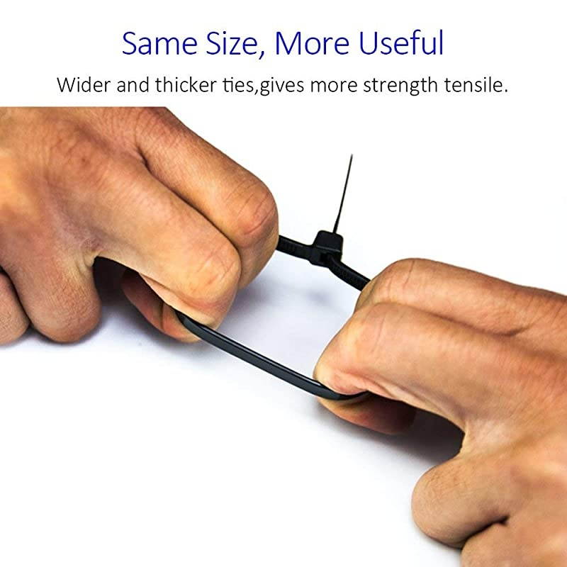 Cable Zip Ties 12 inch 100 Pack Black Heavy Duty Cable Ties SelfLocking Plant ties with Tensile Strength 120 LB
